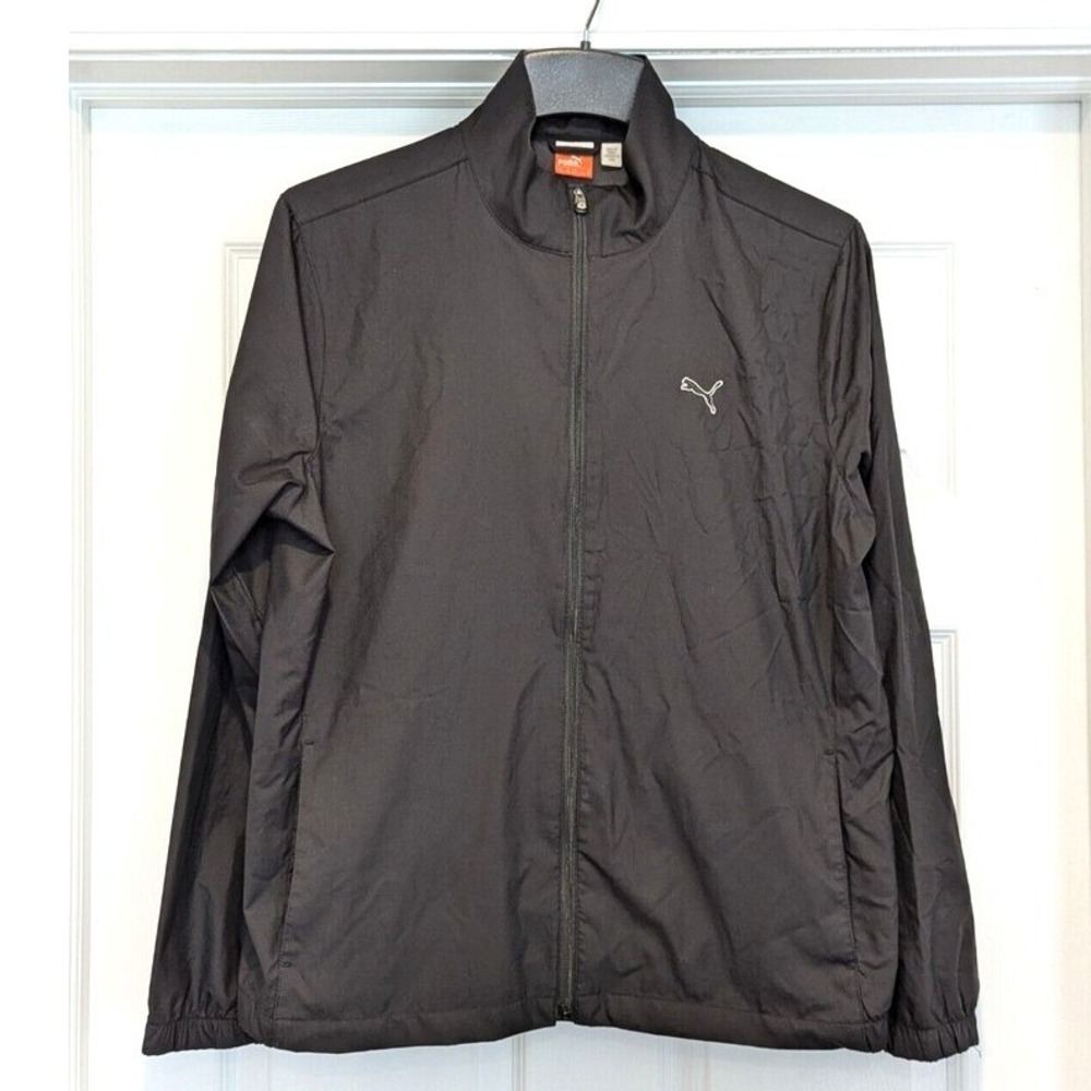 Athleisure Windbreaker Puma Women's Track Jacket Black Full Zip XL Lightweight